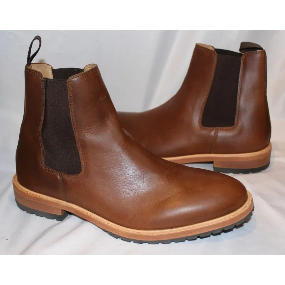 Nisolo Men's Brown Marco Everyday Chelsea‎ Leather Boots $268 NEW